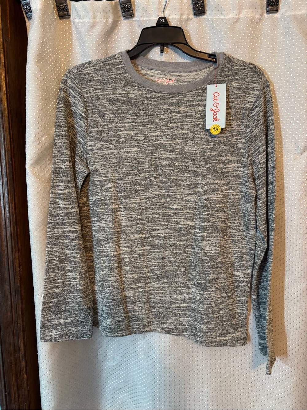 Cat & Jack Boys Gray Marled Long-Sleeve Tee